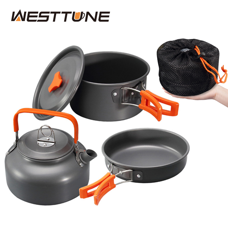 Camping Cooking Hardware - WESTTUNE Kit di pentole da campeggio