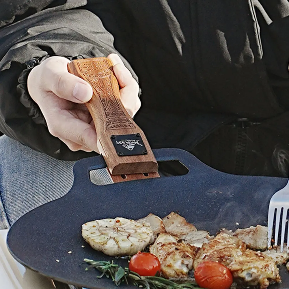 Camping Cooking Hob - Piastra per Griglia in Legno Naturale