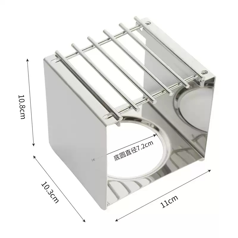 Camping Cooking Hardware - Supporto Quadrato in Acciaio Inox per