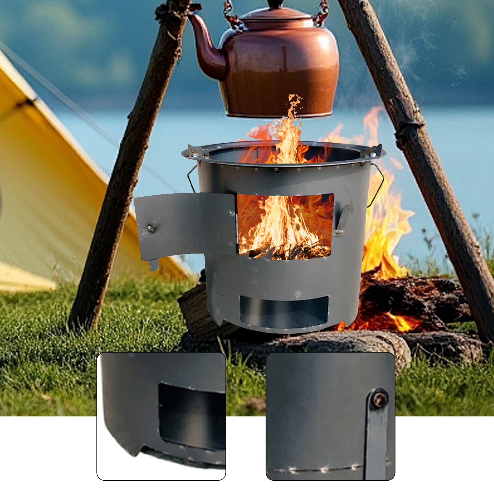 Camping Cooking Over Fire - Forno a legna Riscaldatore multiuso per