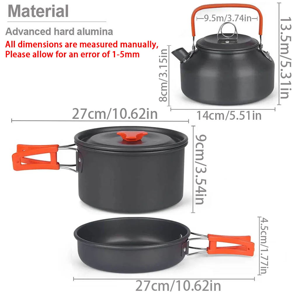 1 pz/1 set kit di pentole da c - Camping Cooking Hardware recensione e prezzo