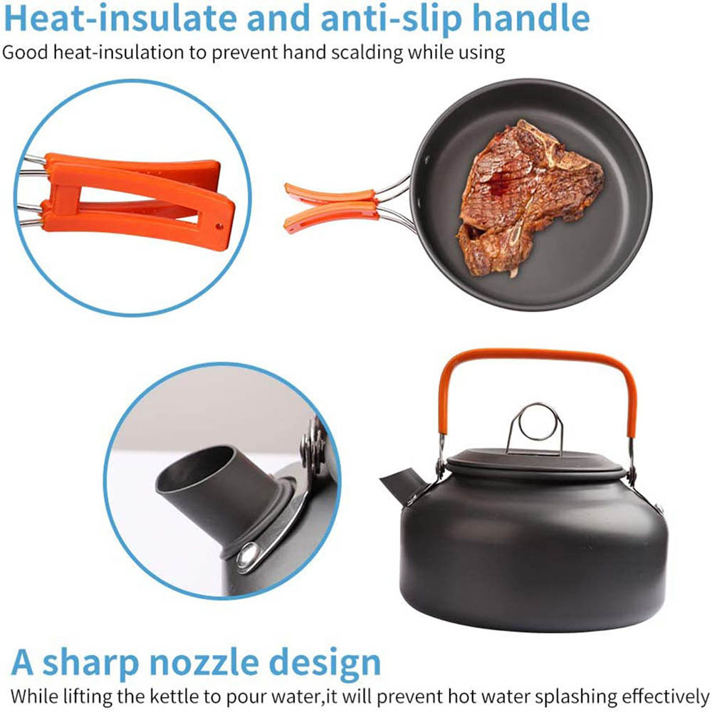 1 pz/1 set kit di pentole da c - Camping Cooking Hardware recensione e prezzo