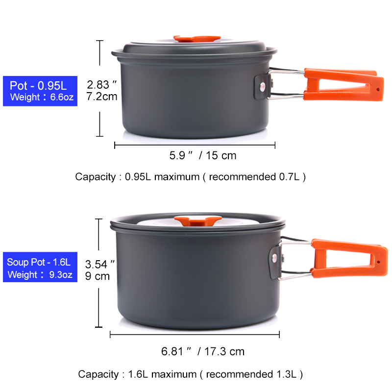 Widesea Set di pentole da camp - Camping Cooking Hardware recensione e prezzo