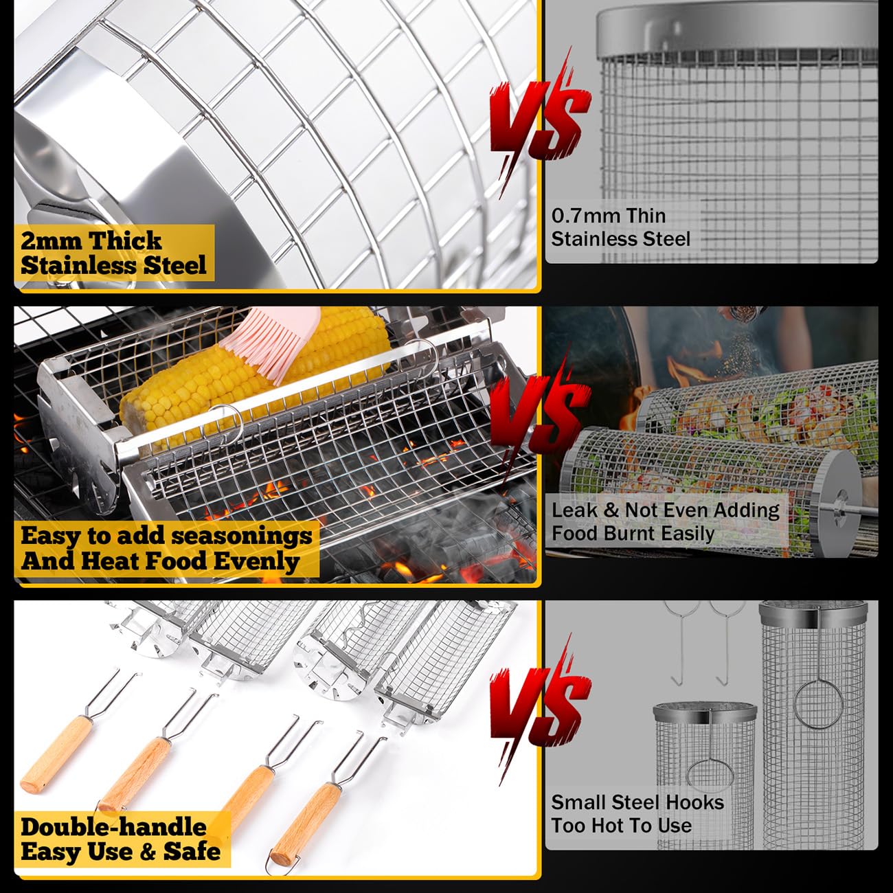 BUYYES Cestino per griglia rot - Camping Cooking Hardware recensione e prezzo